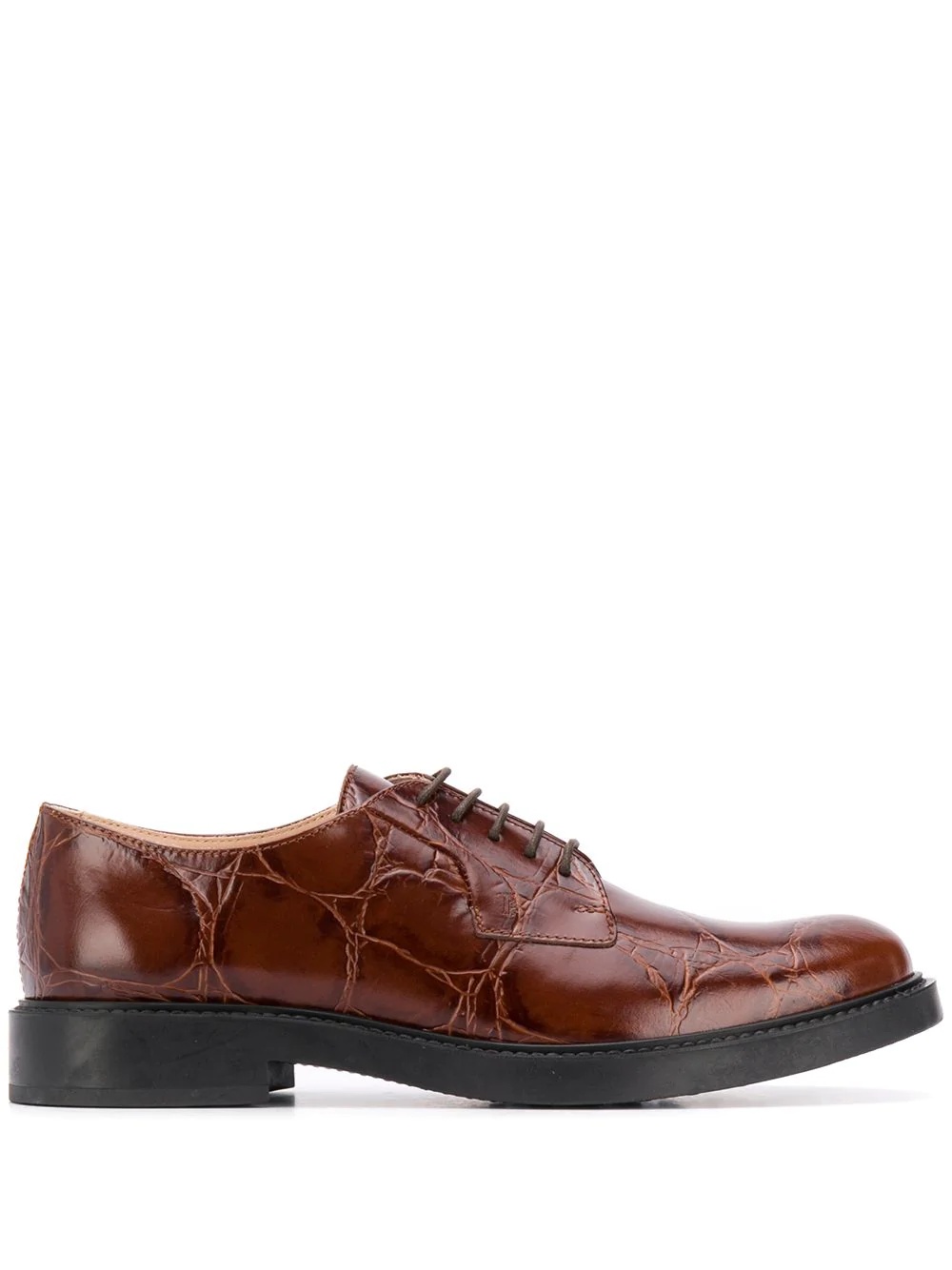 crocodile-effect oxford shoes - 1