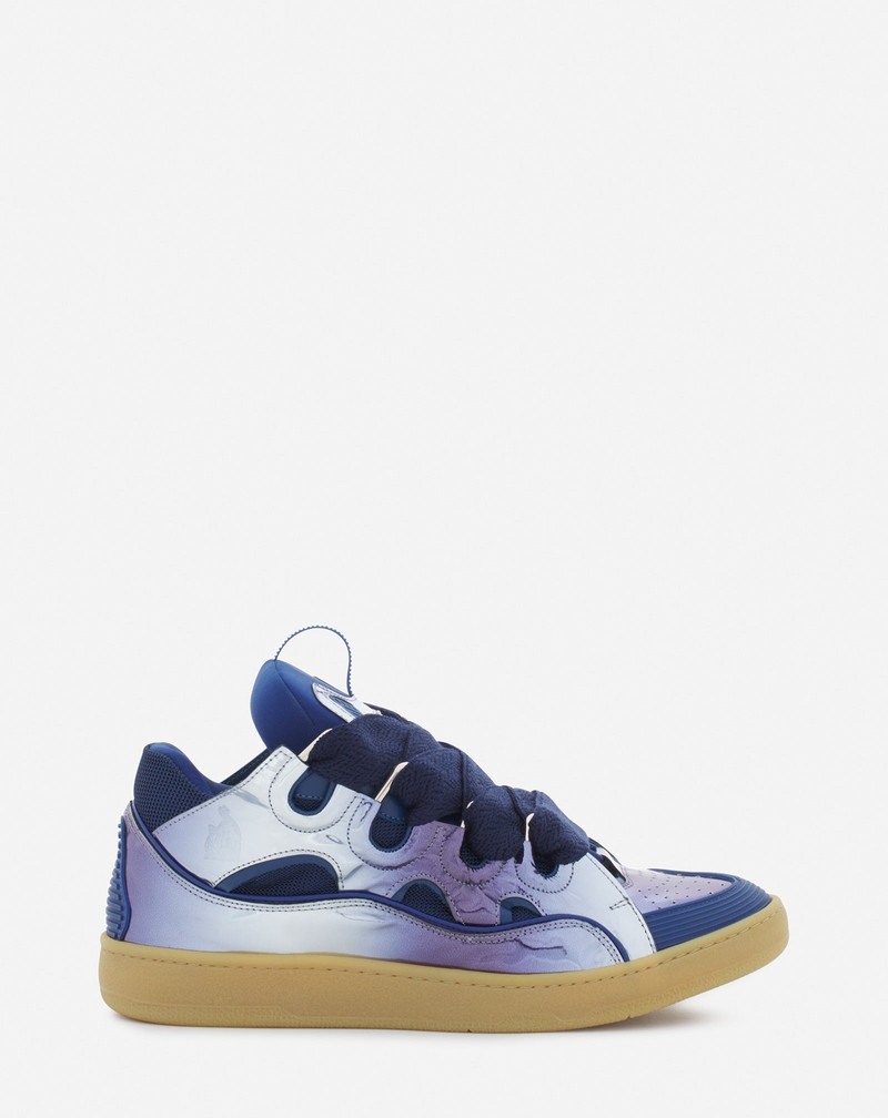 CURB SNEAKERS IN METALLIC LEATHER - 1