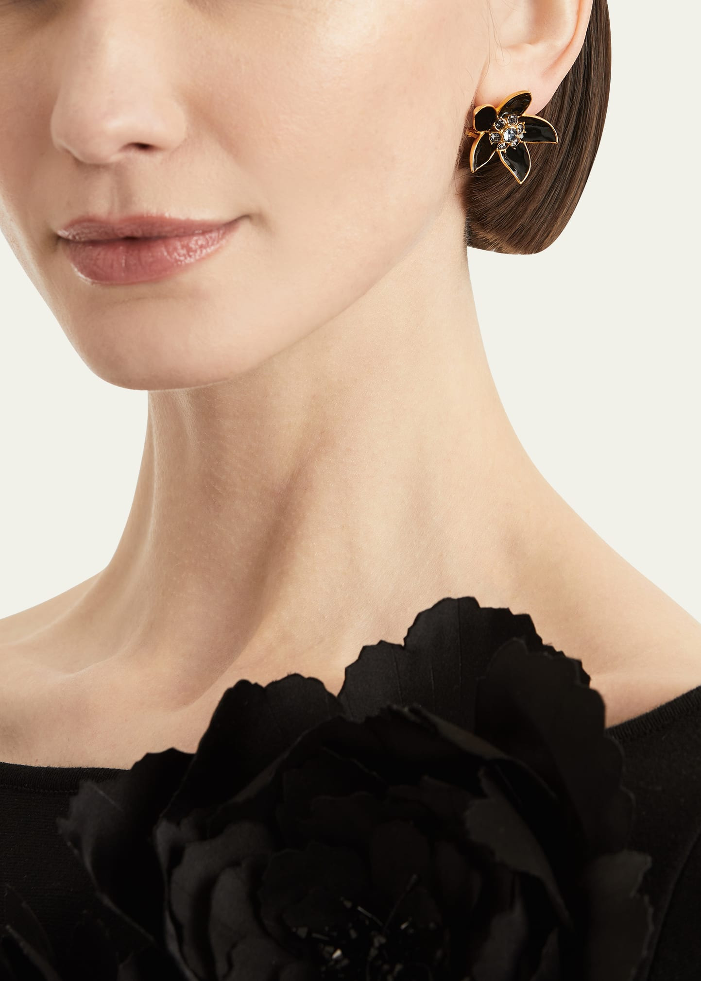 Jasmin Enamel Stud Earrings - 2