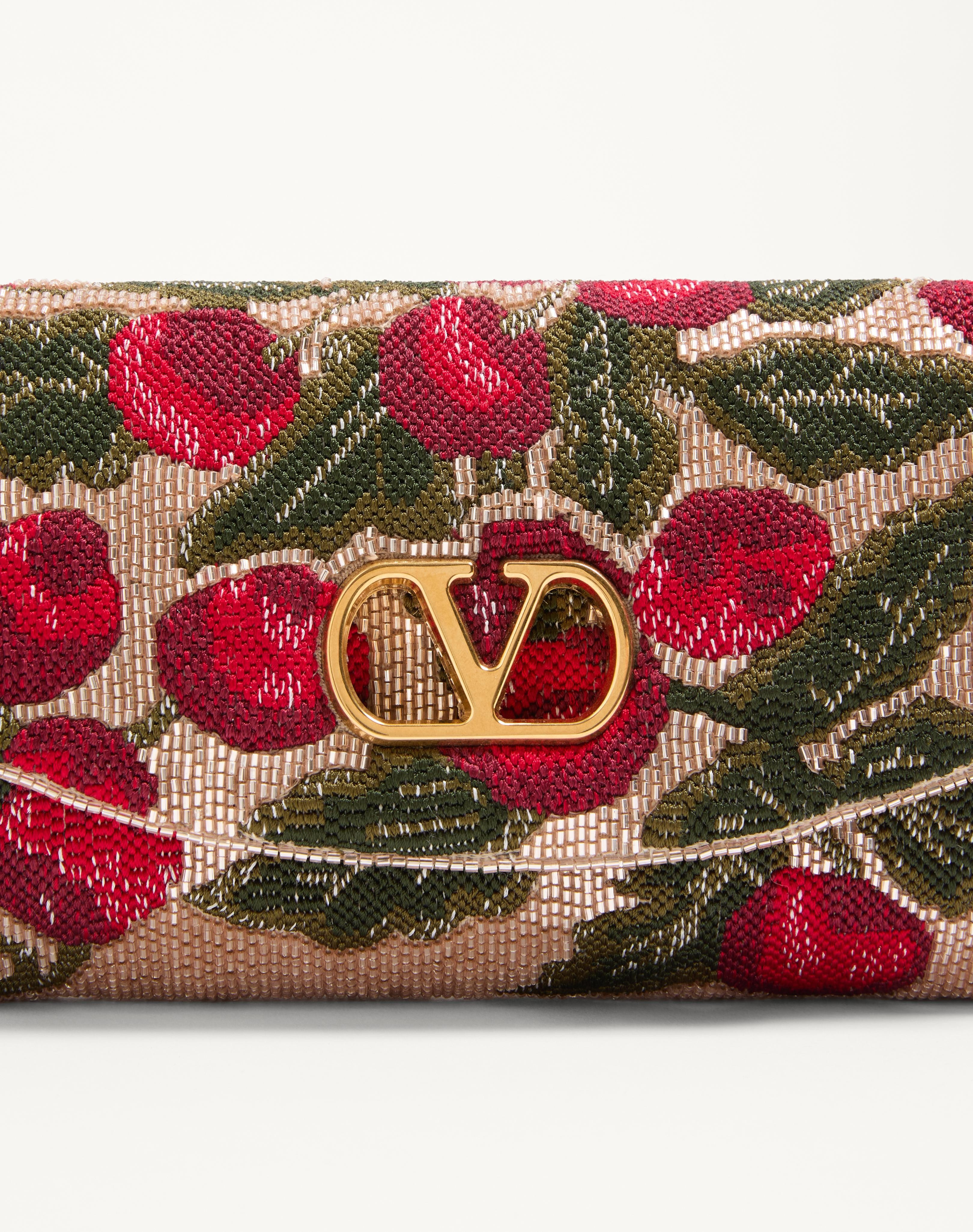 VALENTINO GARAVANI VAIN SOFT EMBROIDERED SMALL SHOULDER BAG - 8