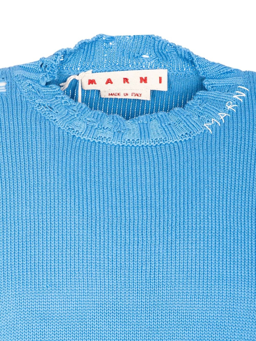 distressed-effect jumper - 3