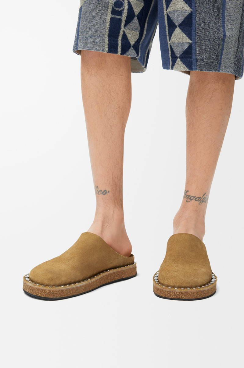 Loewe Rivet mule in calfskin suede outlook