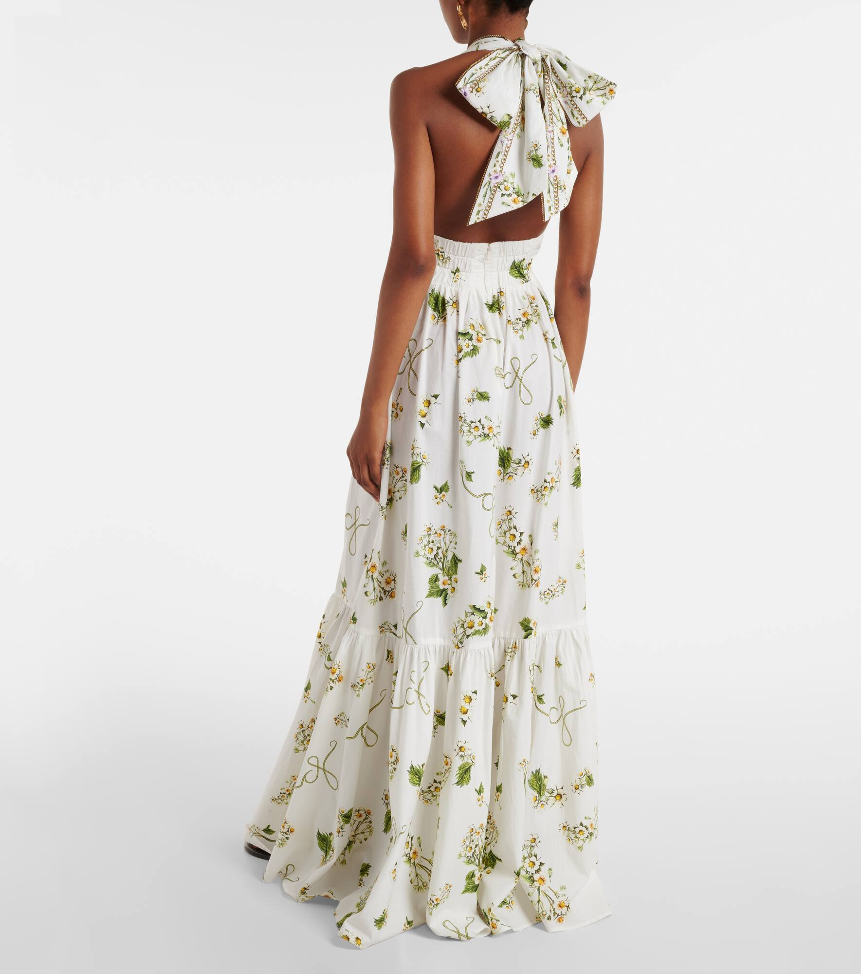 Embellished cotton maxi dress - 3