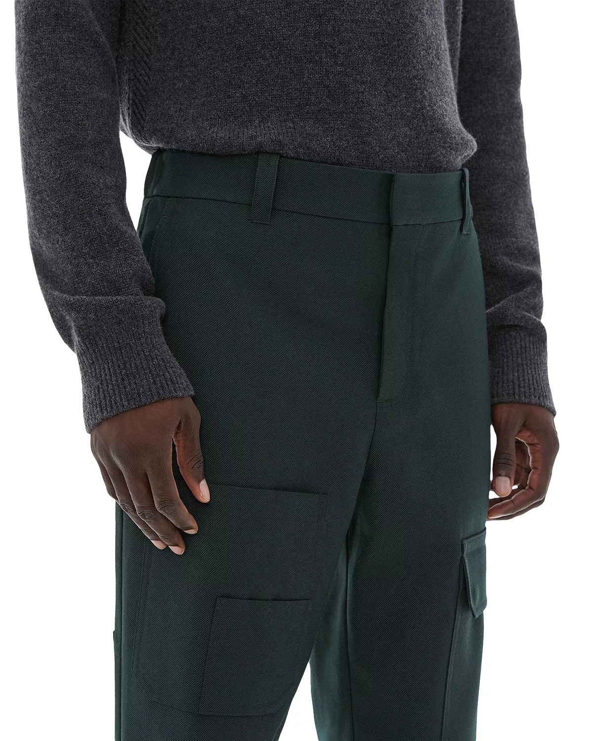 Yarn Dyed Regular Fit Cargo Pants - 5
