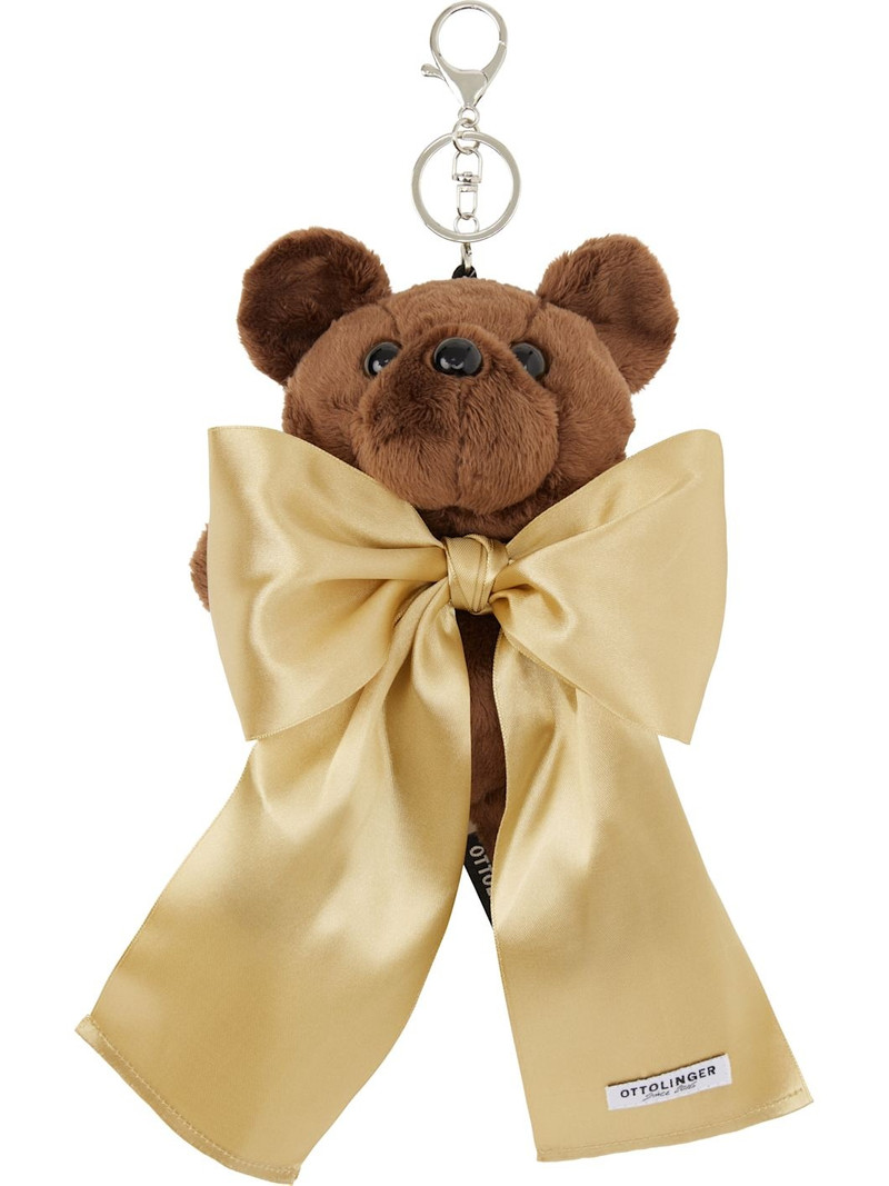 Brown Bow Teddy Keychain 1