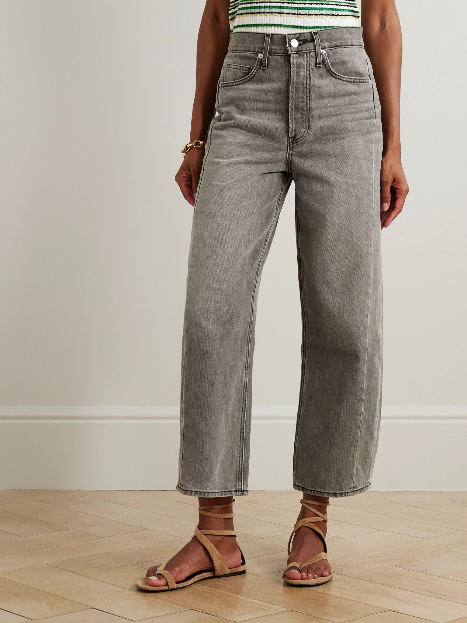 Ryder high-rise barrel-leg jeans Gray - 3