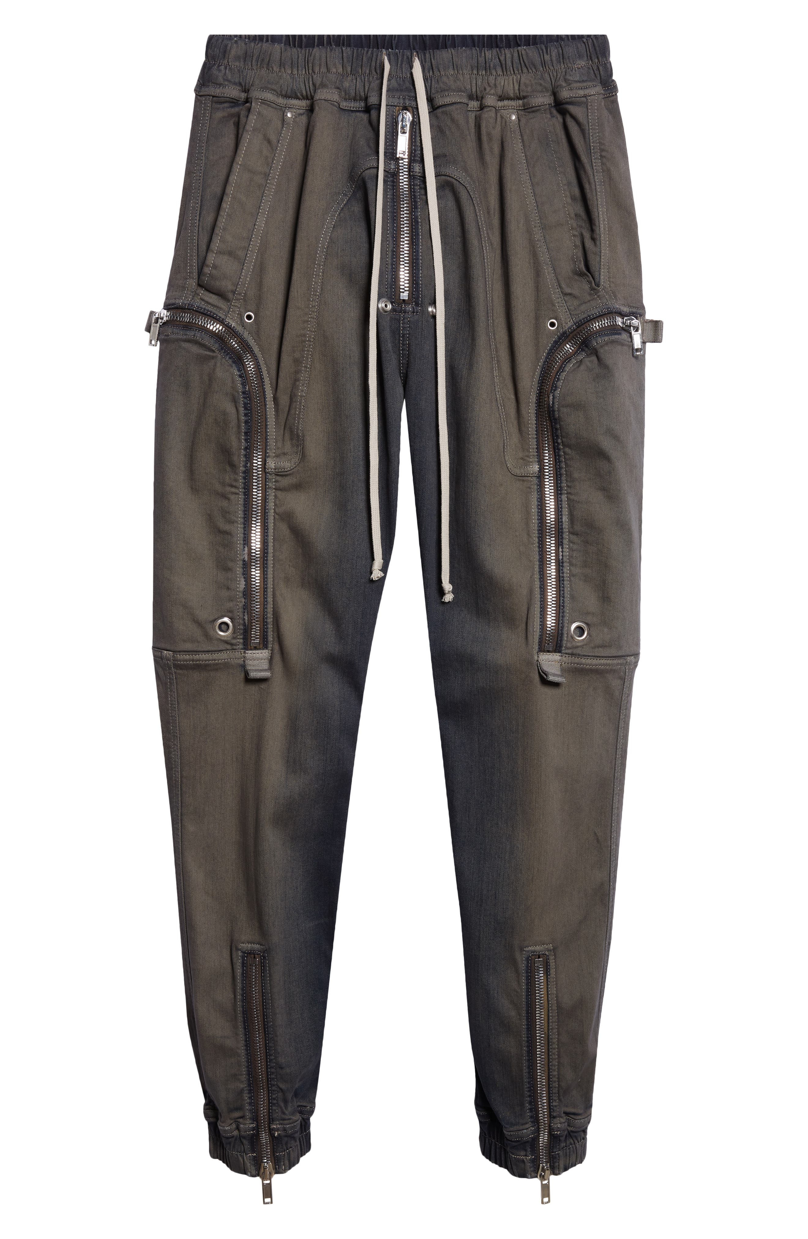Rick Owens Bauhaus Denim Cargo Joggers in Dark Dust Degrade at Nordstrom - 6