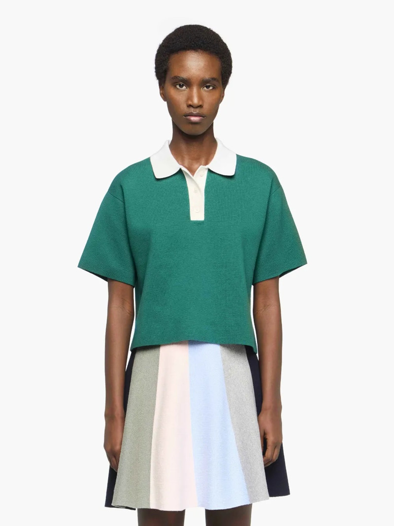 JW Anderson CROPPED KNITTED POLO TOP outlook