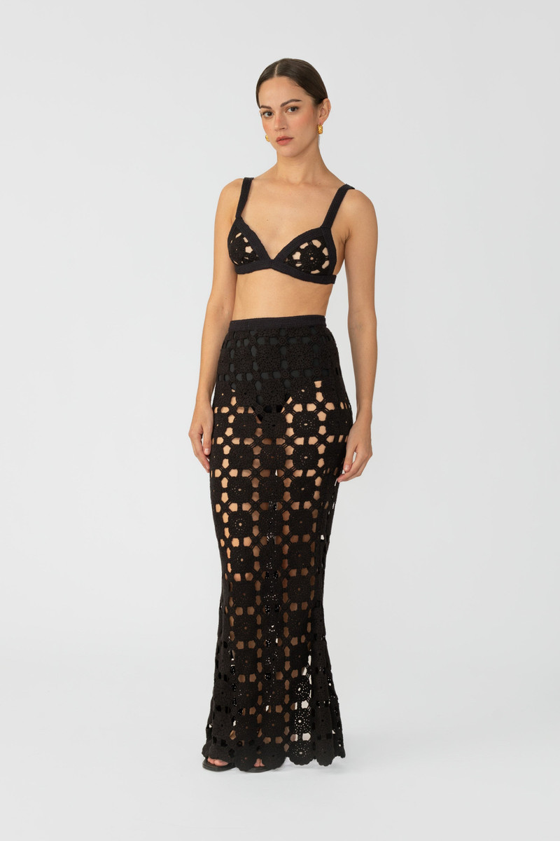 SAU LEE MYKO CROCHET SKIRT outlook