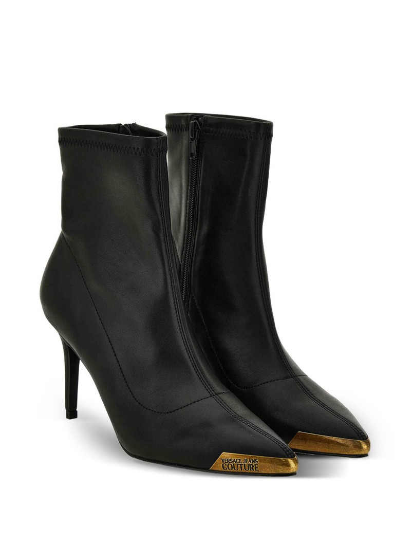 VERSACE JEANS COUTURE metallic-toe slip-on boots outlook