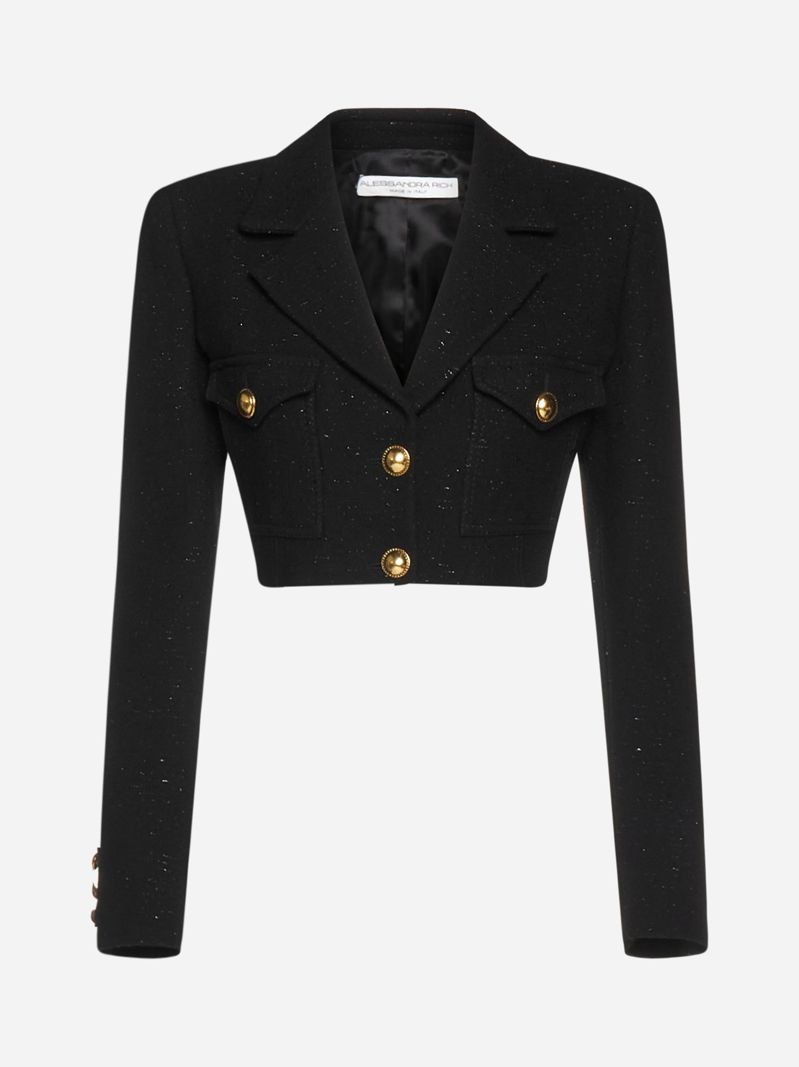 Wool-blend cropped jacket - 1