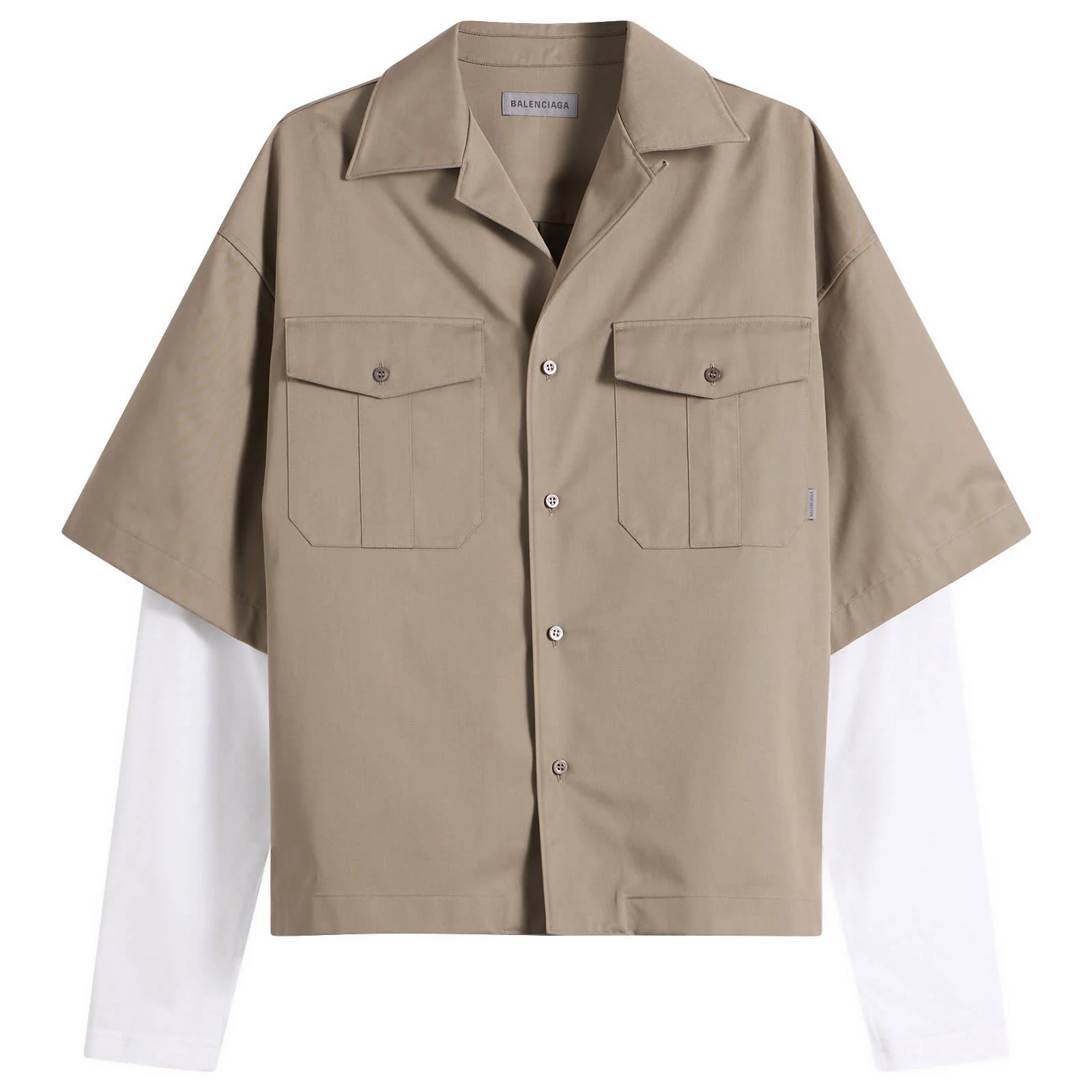 Balenciaga Double Layer Bowling Shirt - 1
