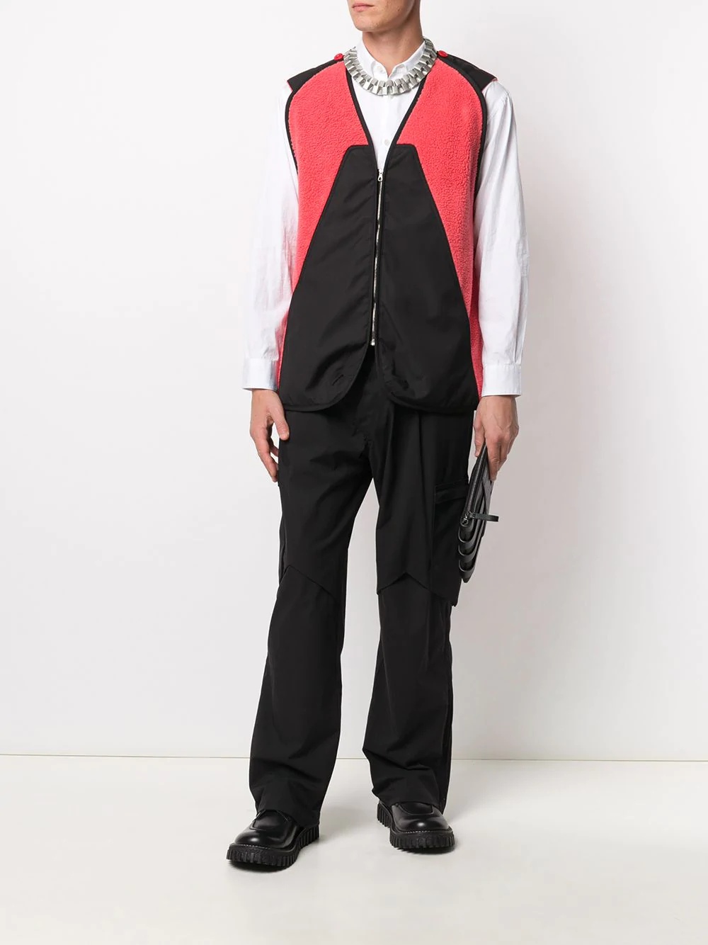 panelled colour block gilet  - 2