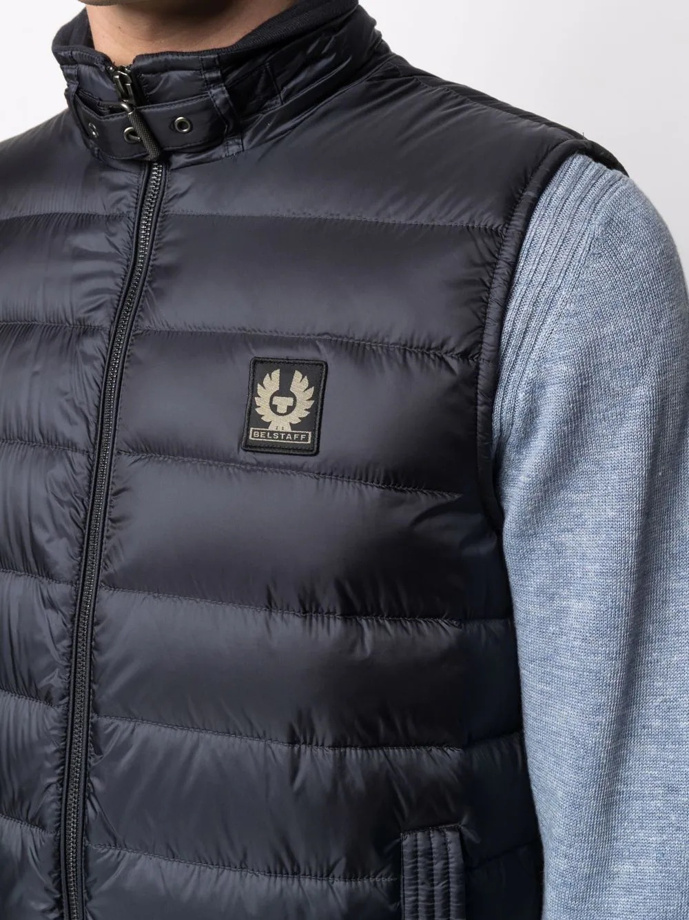 logo-patch padded gilet - 5