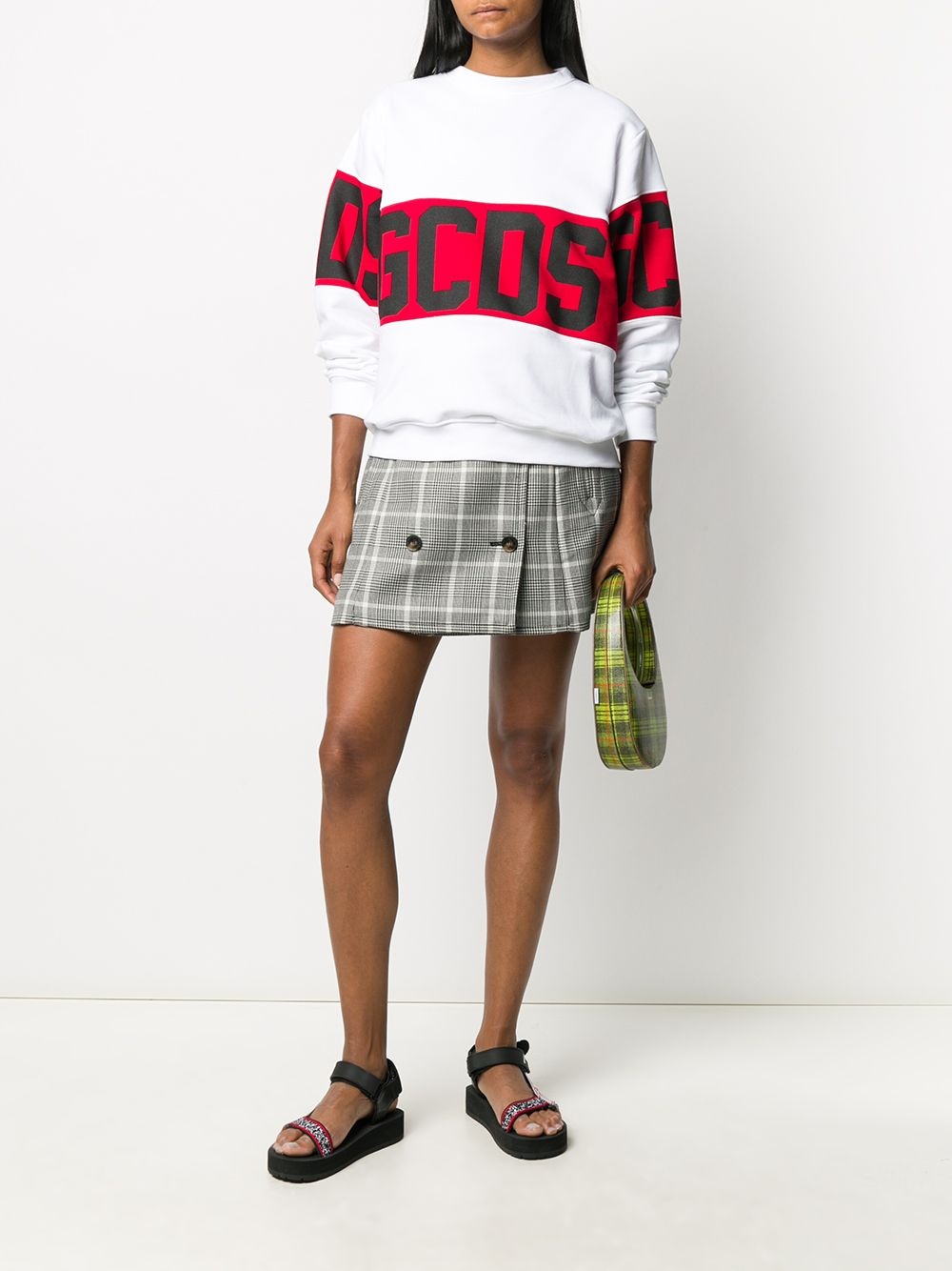 contrast logo strip sweatshirt - 2