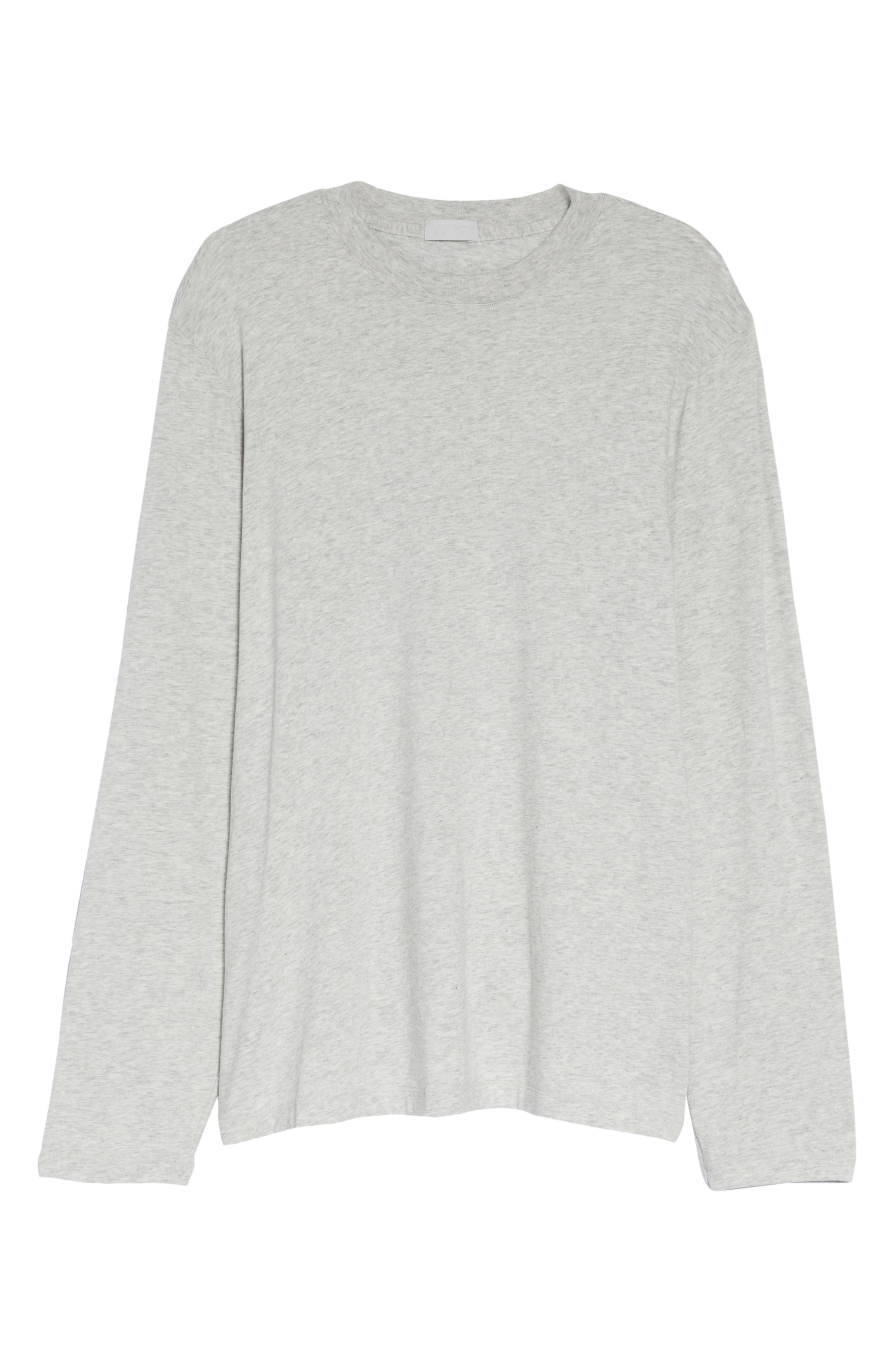 SKIMS Boyfriend Long Sleeve T-Shirt in Light Heather Grey at Nordstrom - 5