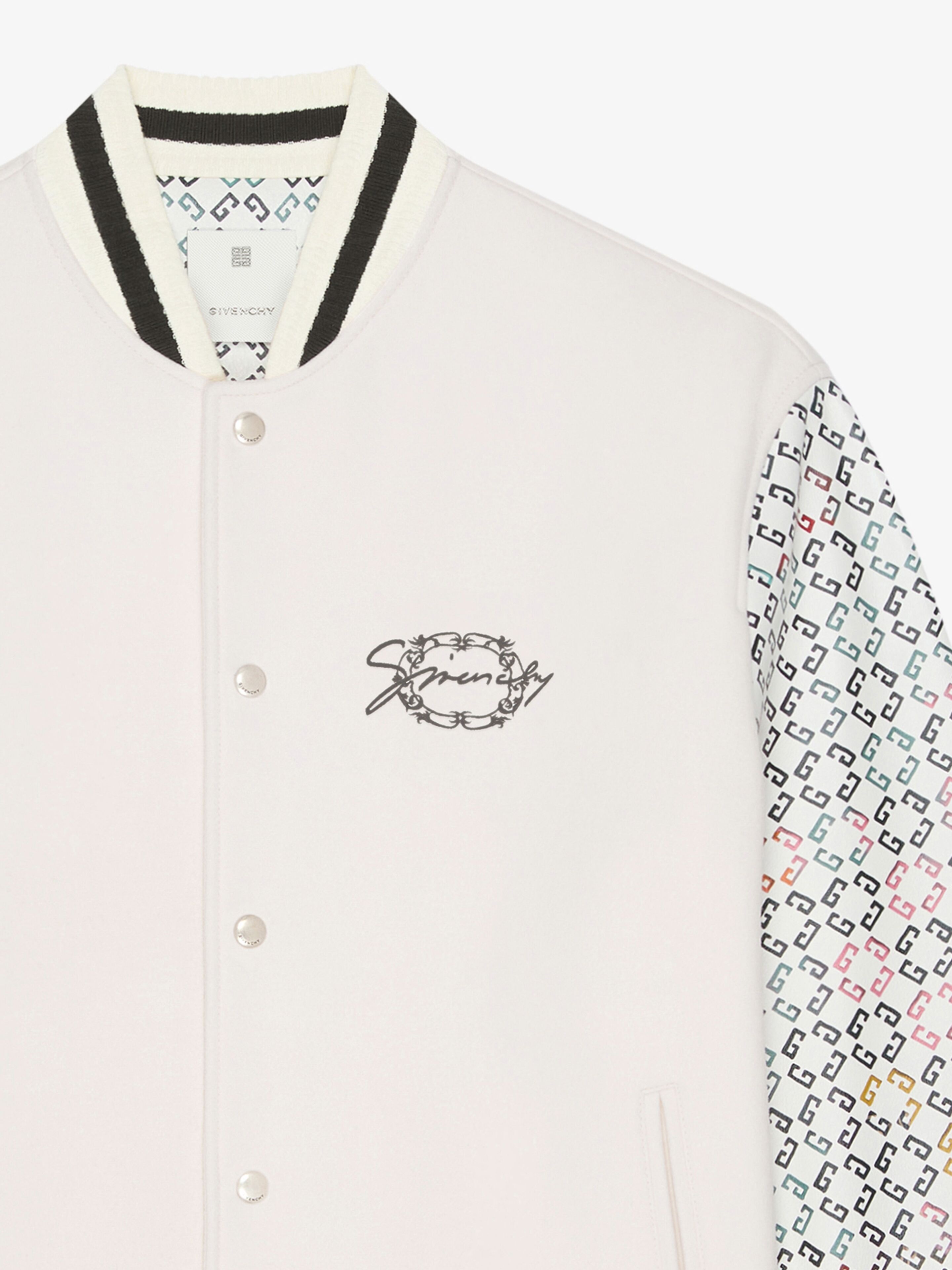 VARSITY JACKET IN WOOL AND MONOGRAM 72 LEATHER - 4