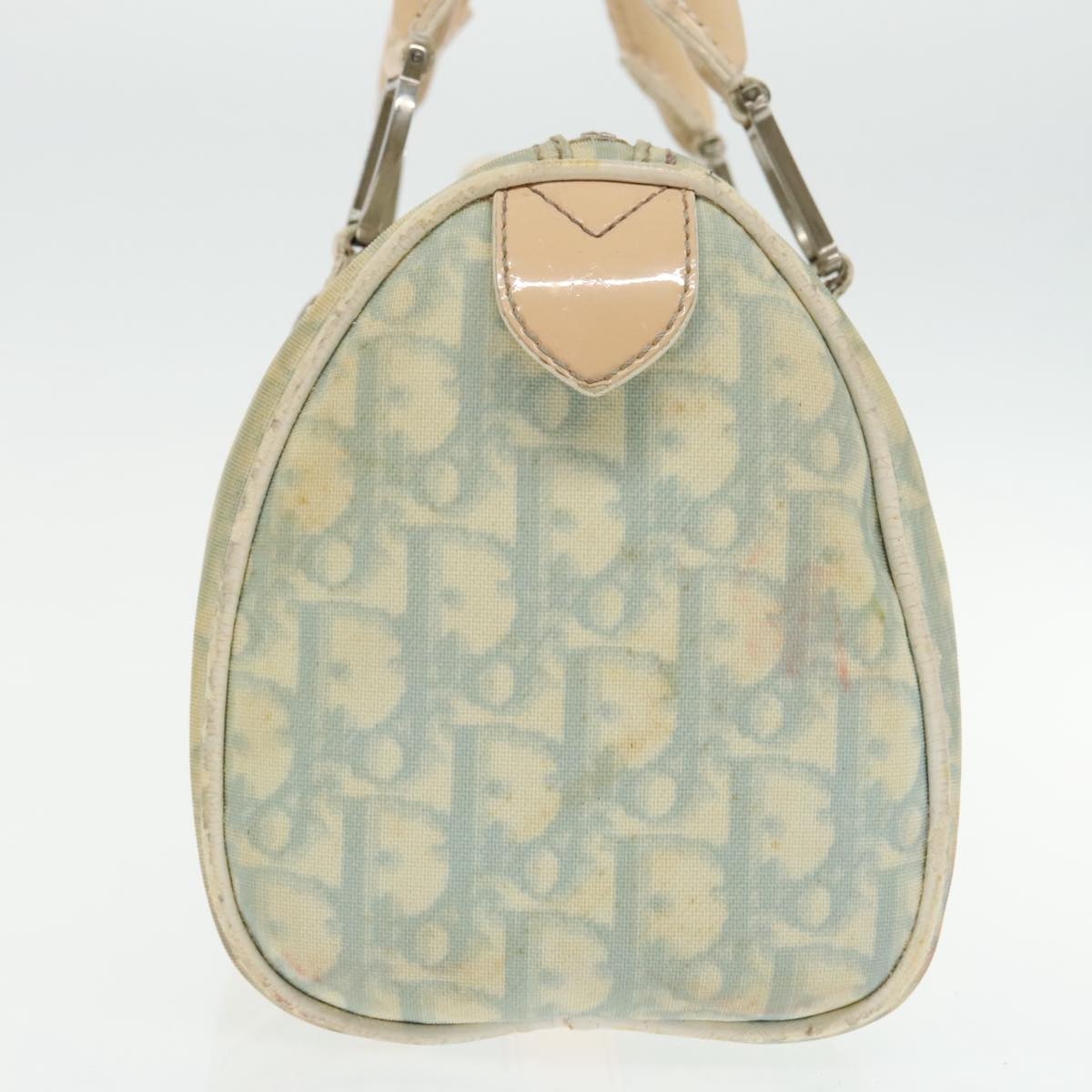 DIOR Trotter Canvas Hand Bag Light Blue Silver - 3