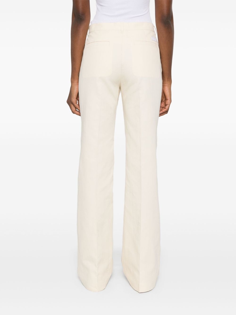 flared cotton trousers - 4