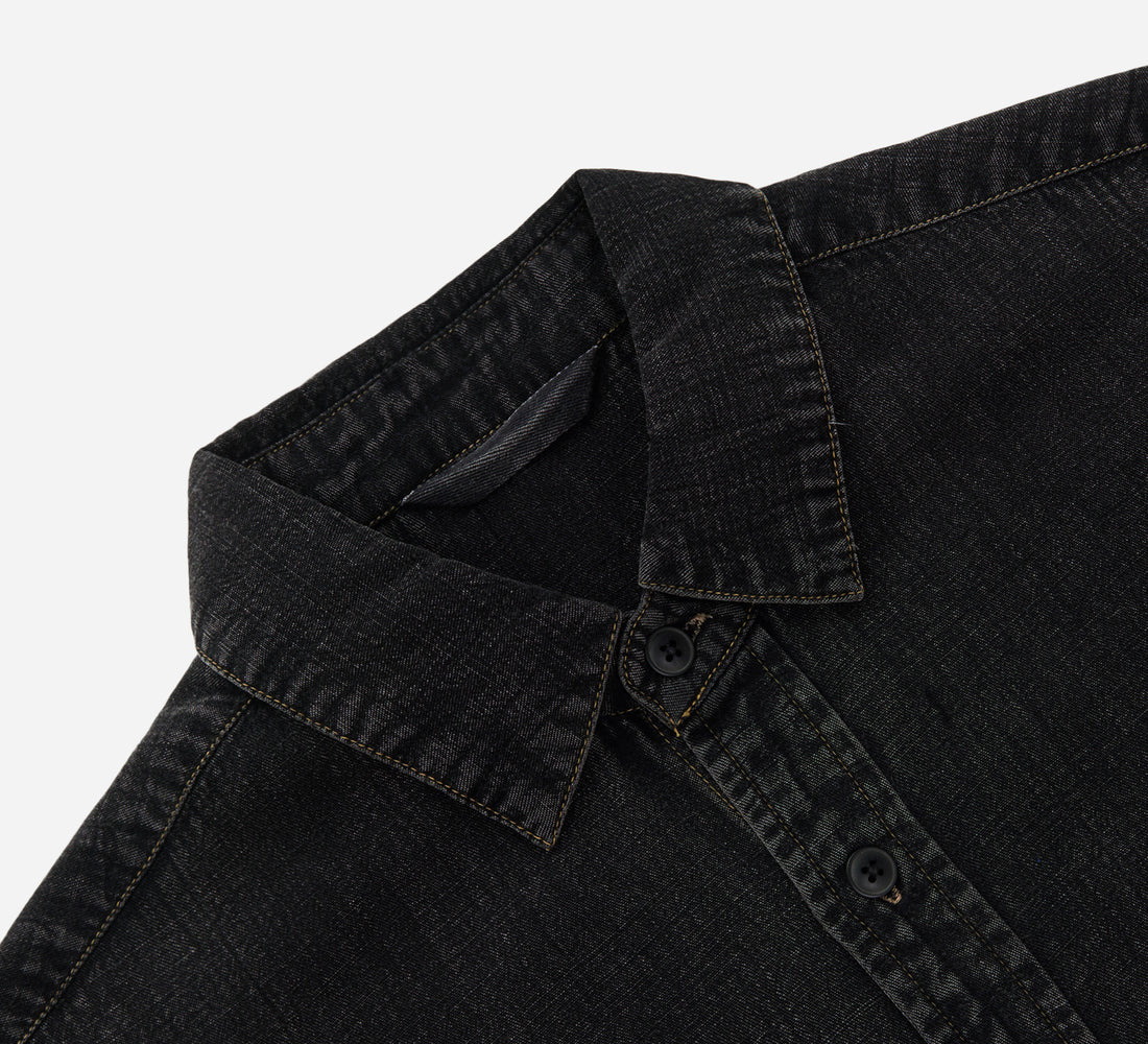 Mechanic Shirt - Stonewash Black Slub Tencel - 3