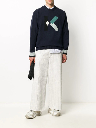 KENZO block knit wool jumper outlook