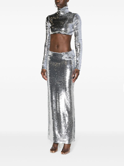 LaQuan Smith sequinned maxi skirt outlook