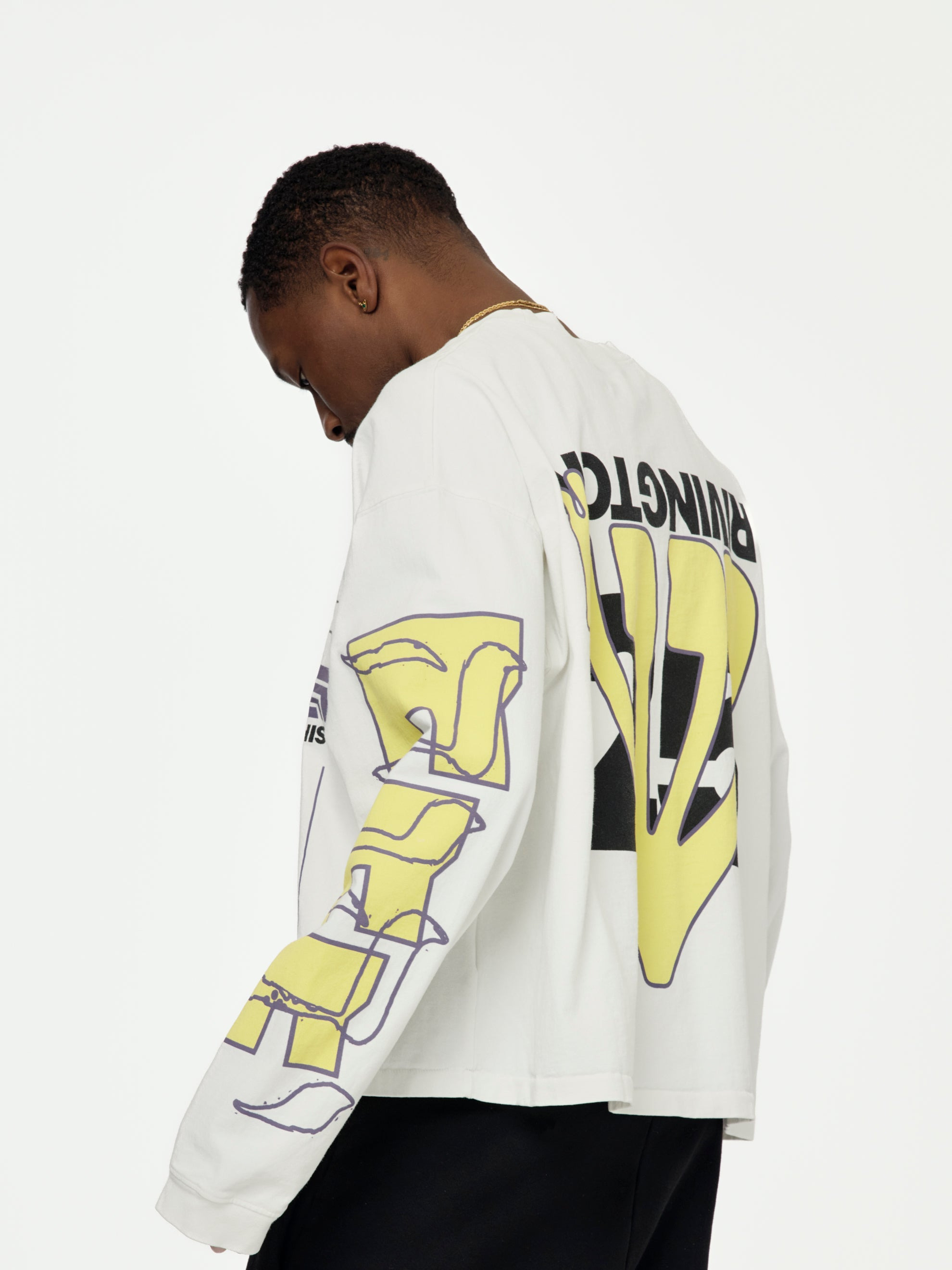 HIS OWN RACING LS TEE (OPTIC WHITE) - 3