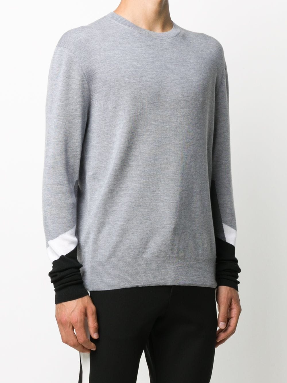 panelled knitted jumper - 3