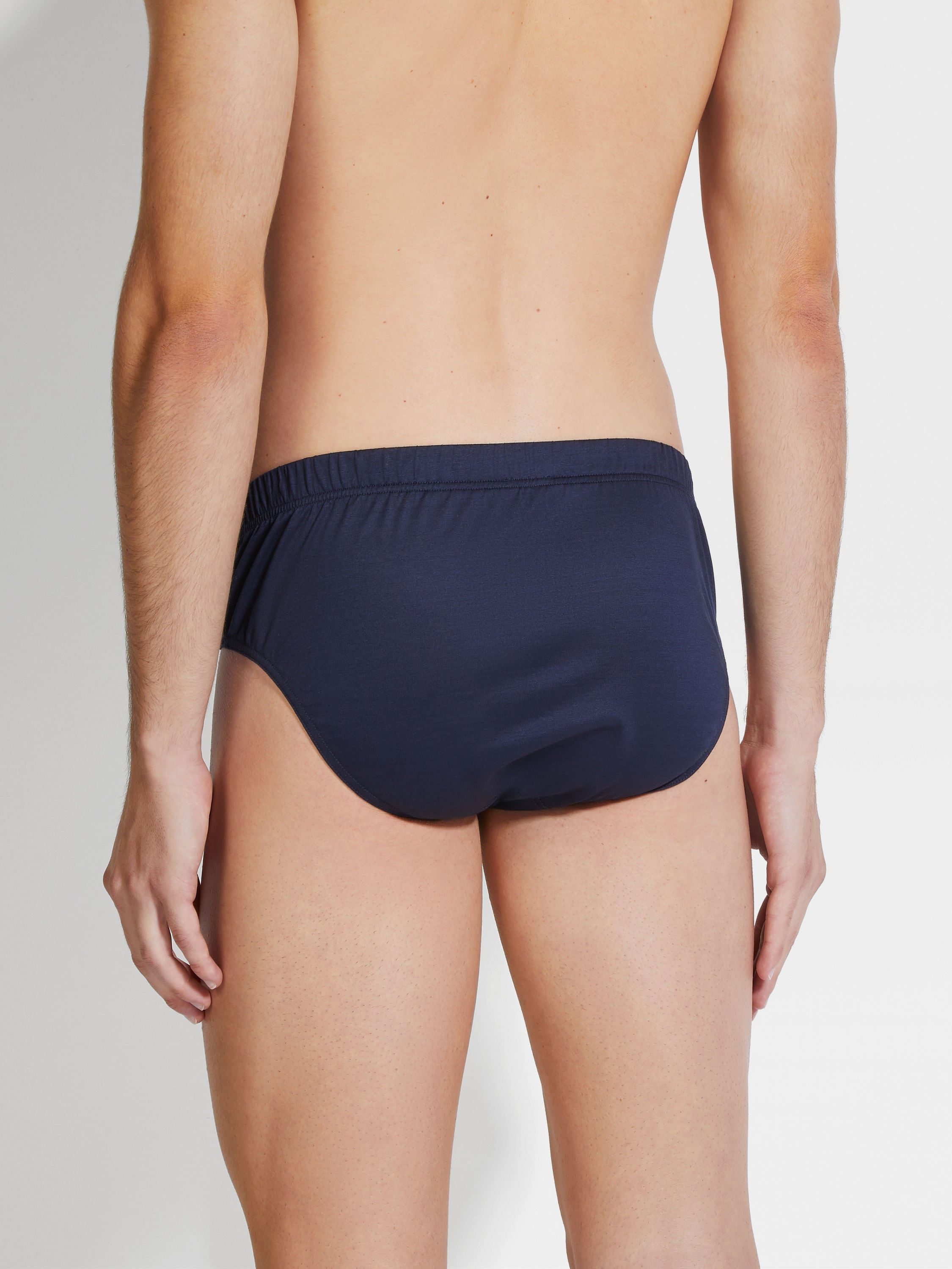 BLUE COTTON BRIEFS - 3