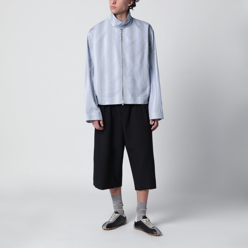 Dries Van Noten Textured striped zip jacket outlook