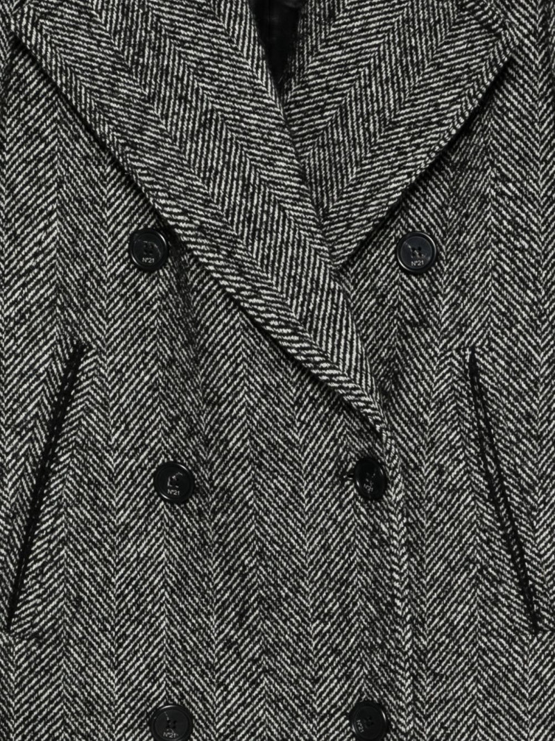 double-breasted woven coat 3