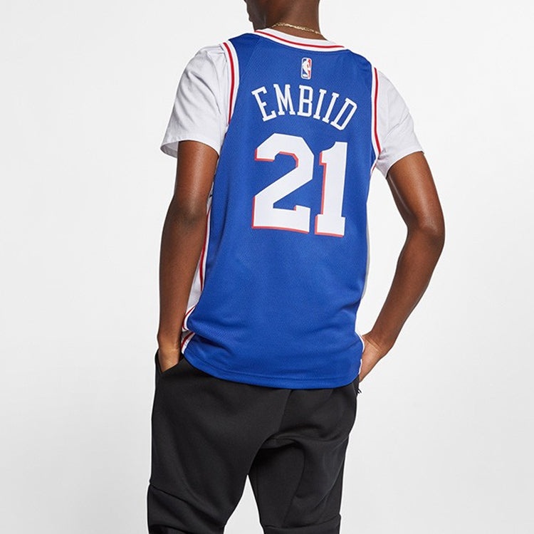 Nike NBA Jersey Basketball Jersey/Vest SW Fan Edition Philadelphia 76ers 21 Team limited Blue 864501 - 5
