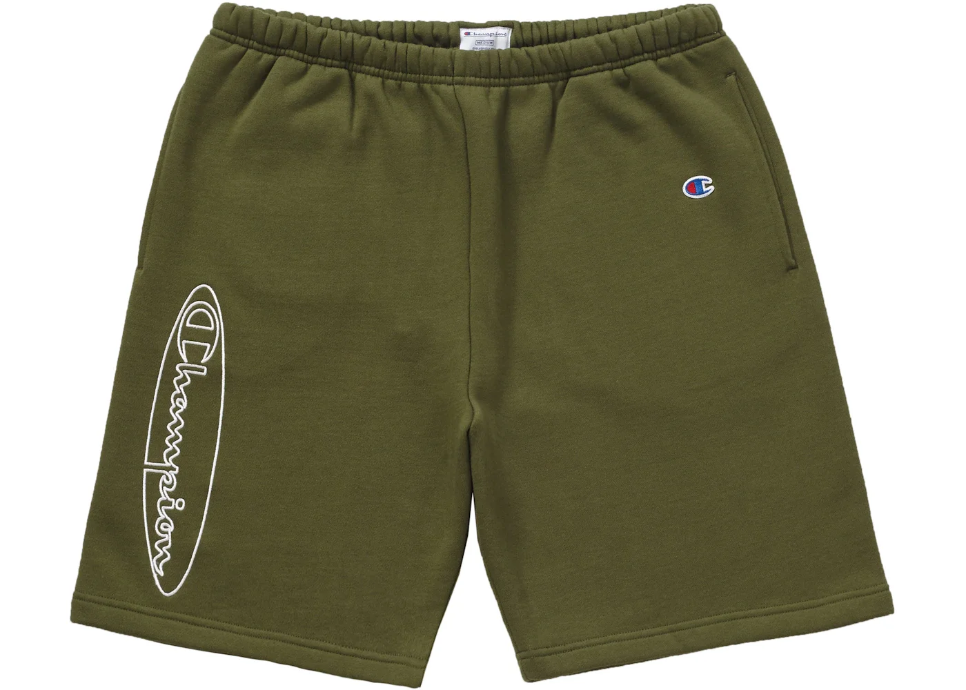 Supreme Champion Outline Sweatshort Dark Olive - 1