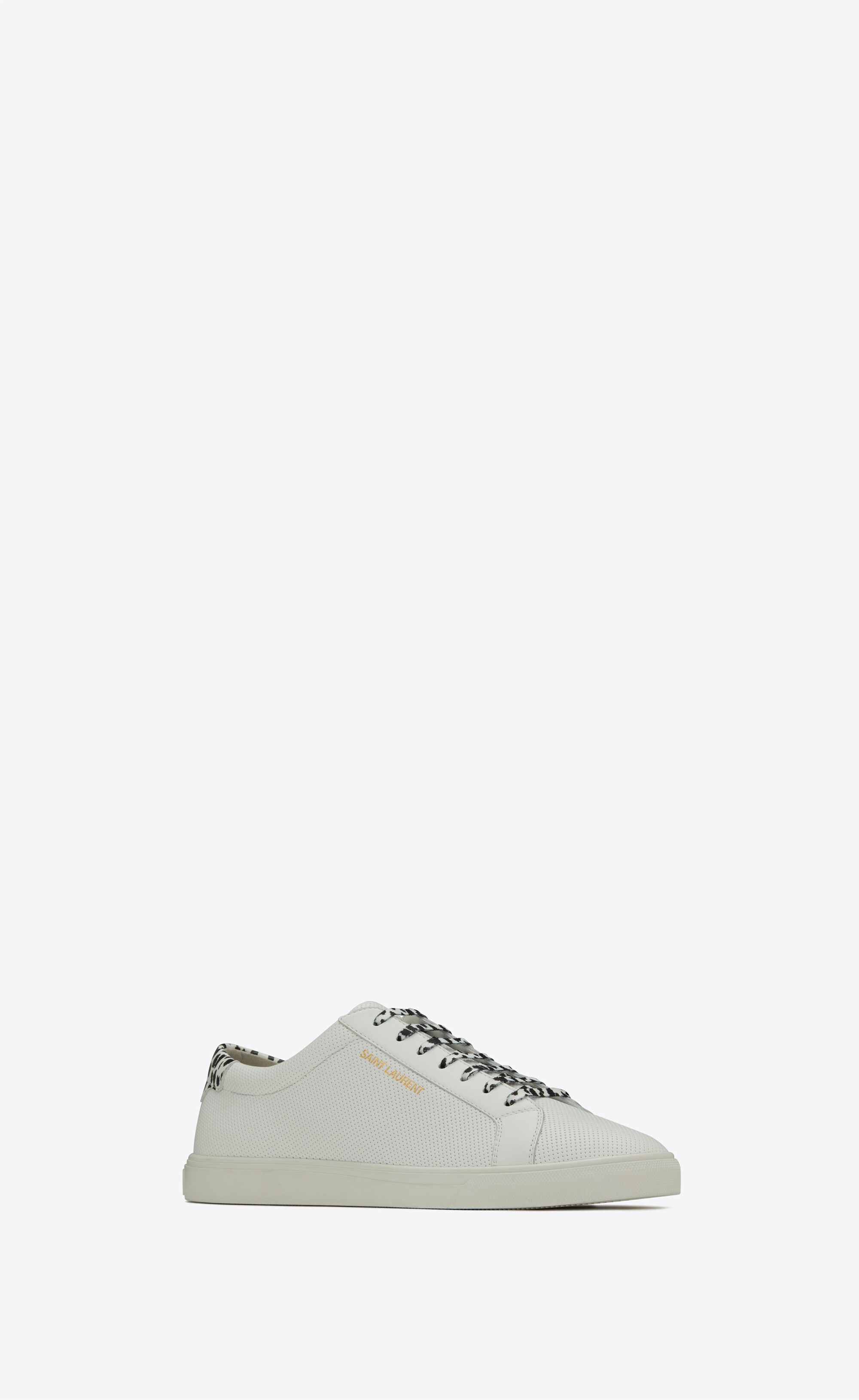 andy sneakers in perforated and babycat printed leather - 5
