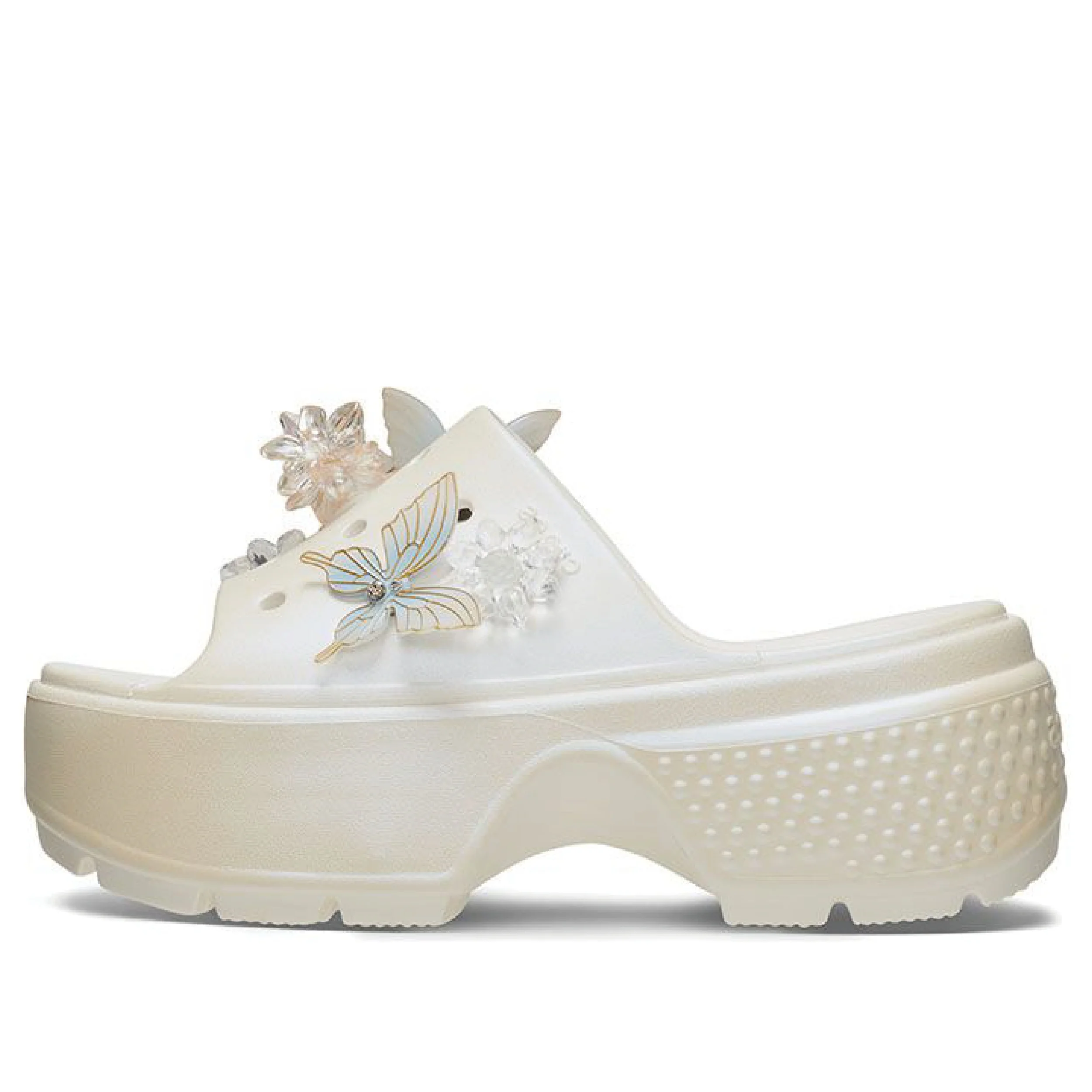 (WMNS) Crocs Stomp Slides 'White' 210180-100 - 1