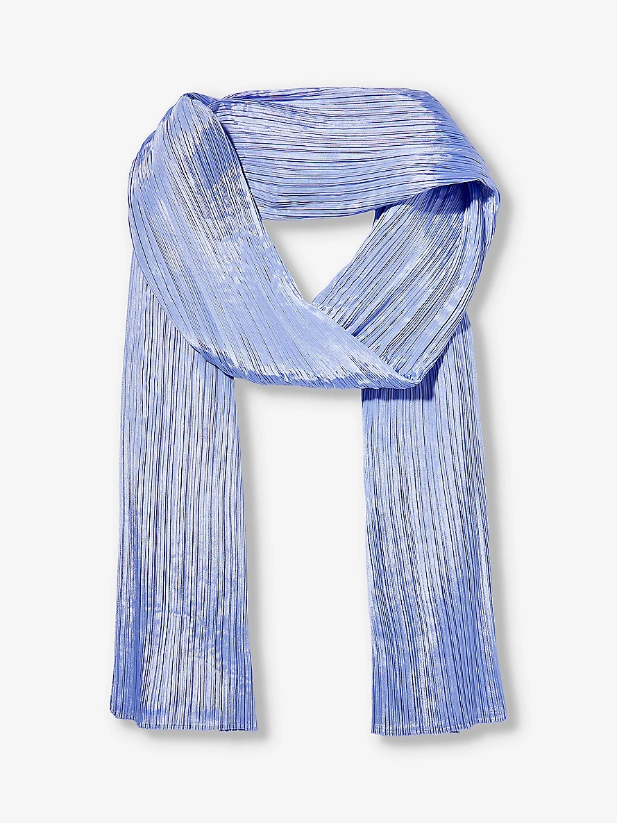 Basic pleated knitted scarf - 1