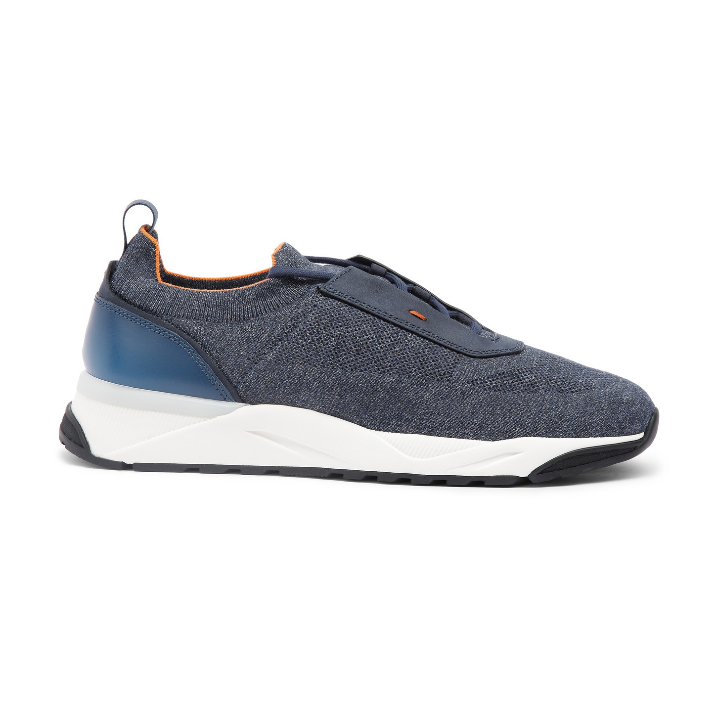 Men's blue stretch knit sneaker - 1