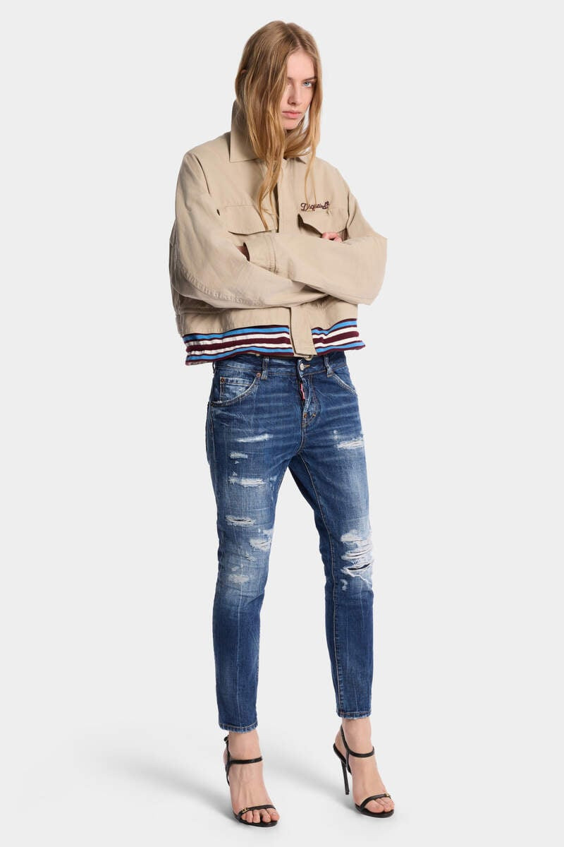 MEDIUM RIPPED WASH TEDDY JEANS 3