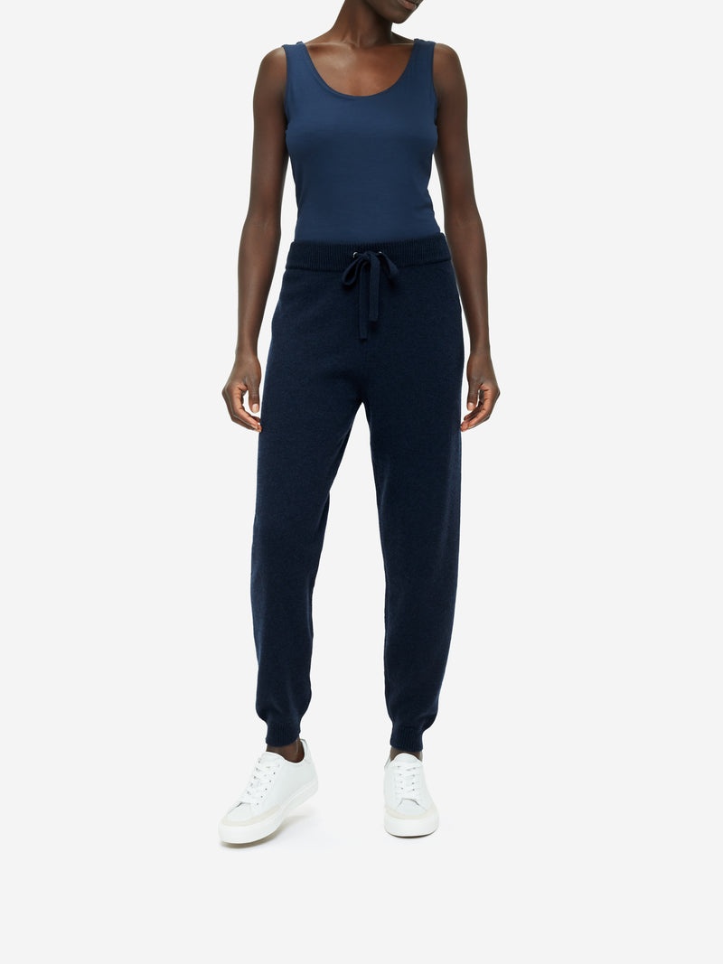 Women's Track Pants Daphne Cashmere Navy - 5