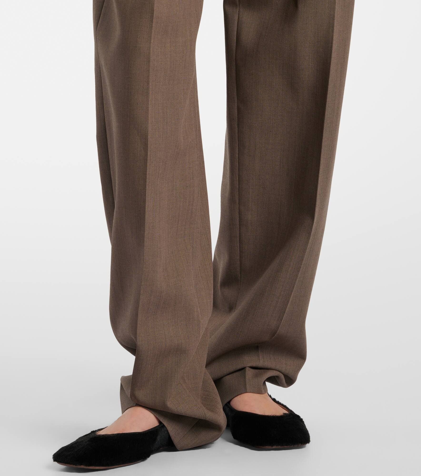 Bryce wool and silk straight pants - 5