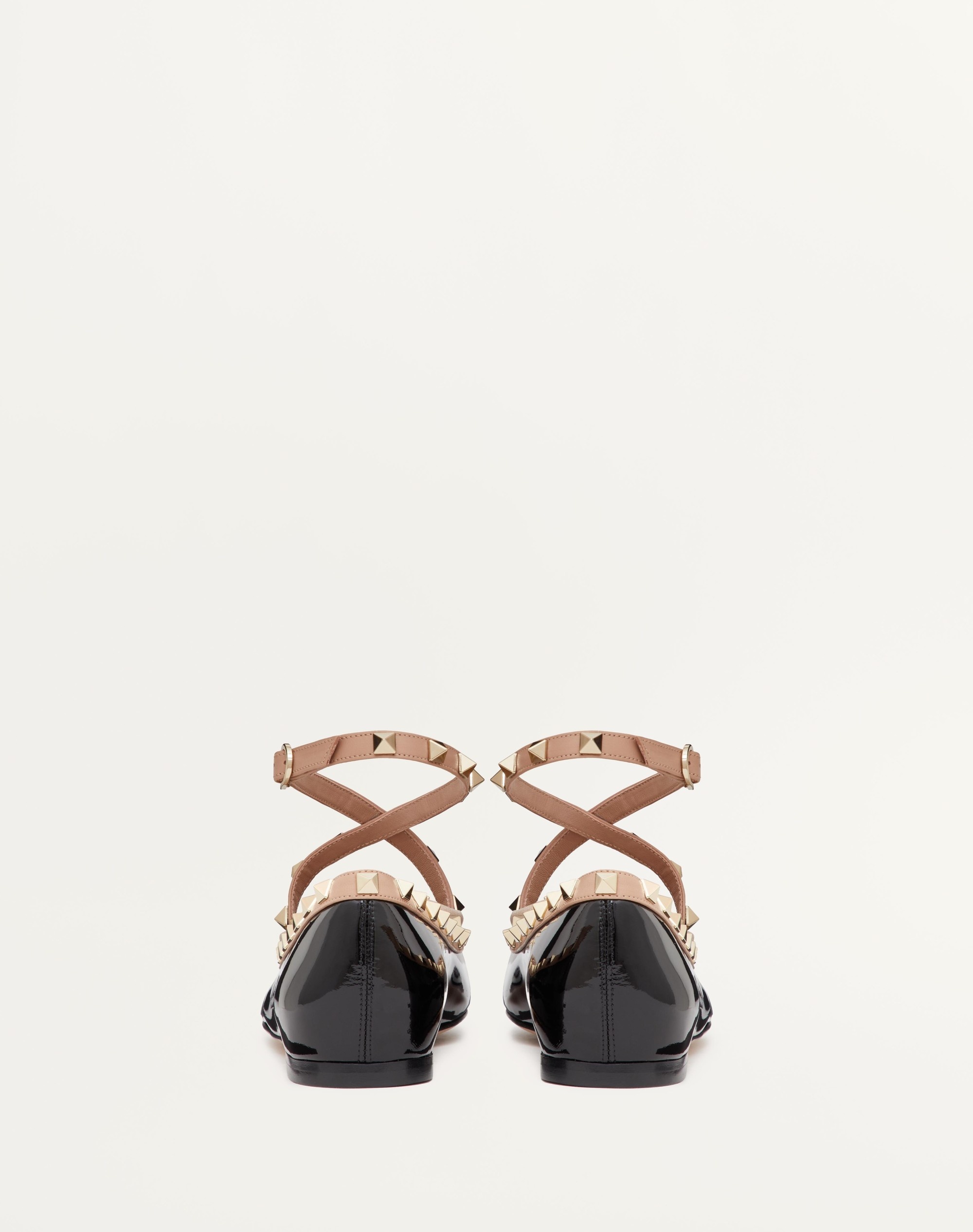 ROCKSTUD PATENT LEATHER BALLERINA - 3