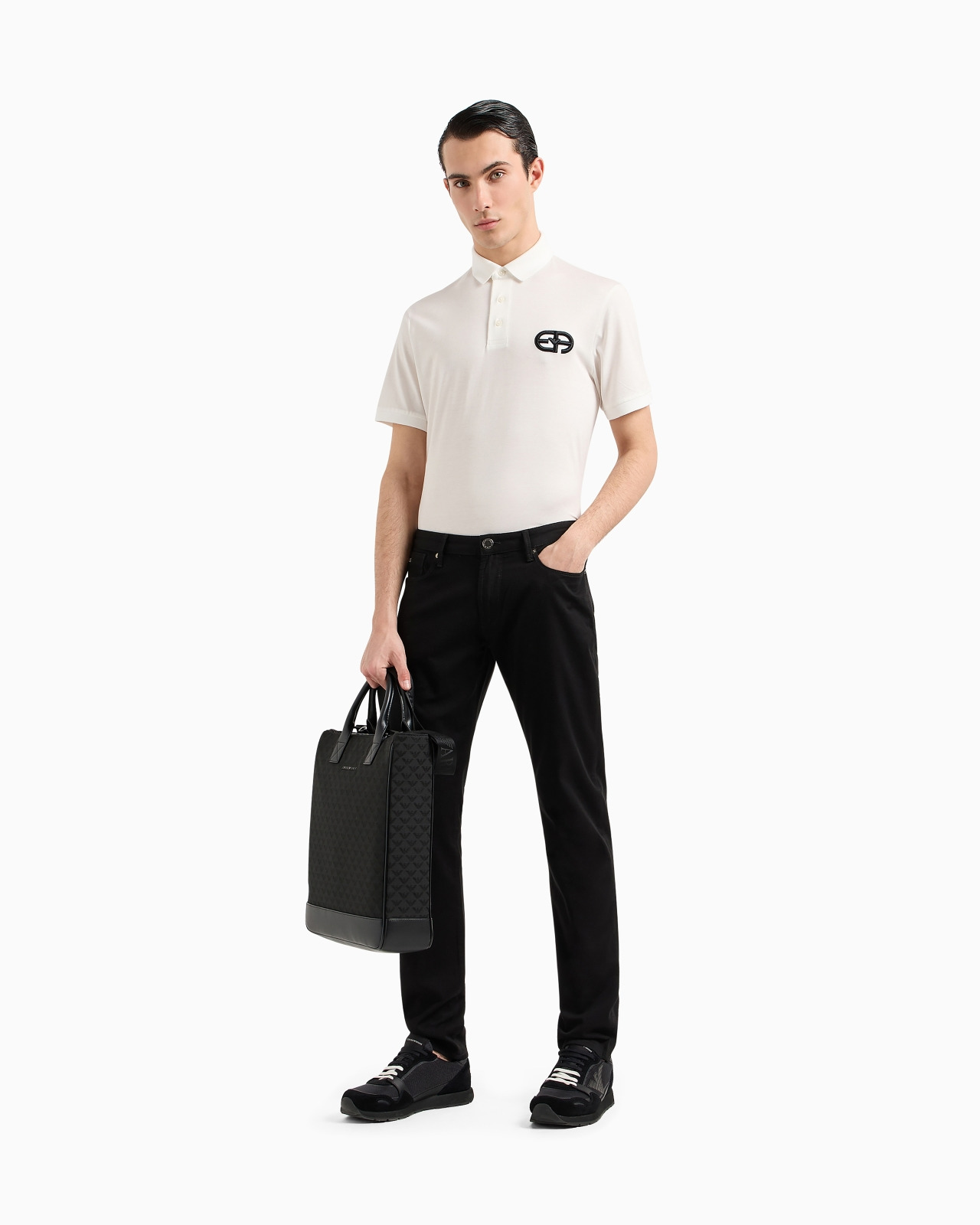 Lyocell-blend jersey polo shirt with ASV logo raised embroidery - 2