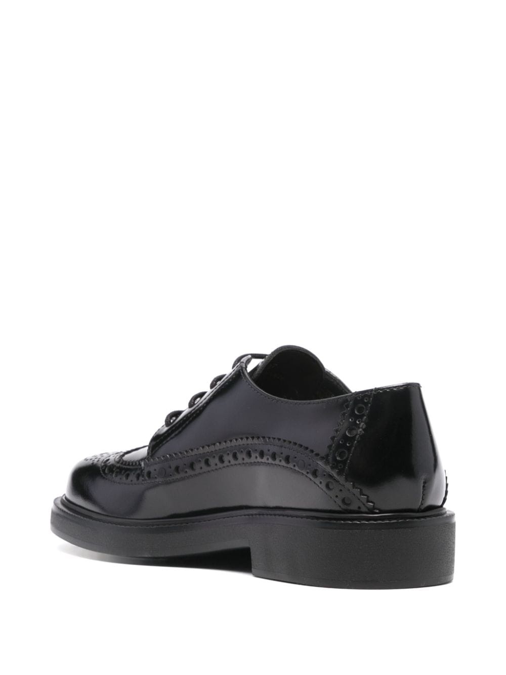 logo-tag leather brogues - 3
