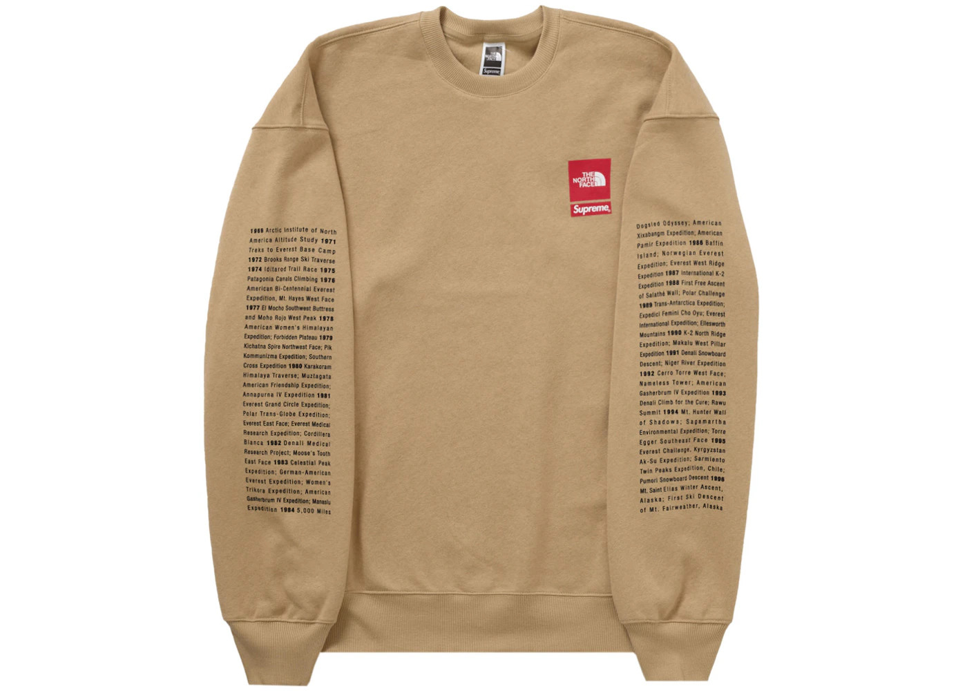 Supreme The North Face Crewneck Tan - 2