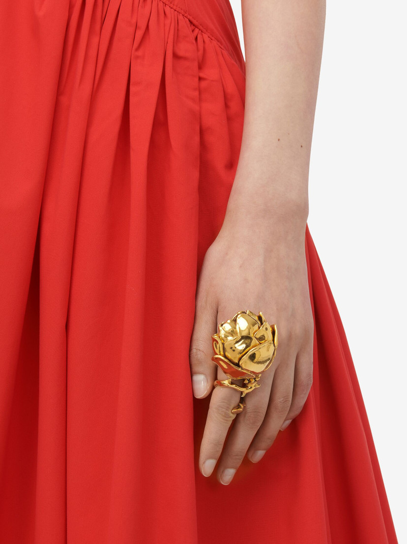 Women's Tudor Rose Ring in Gold 4