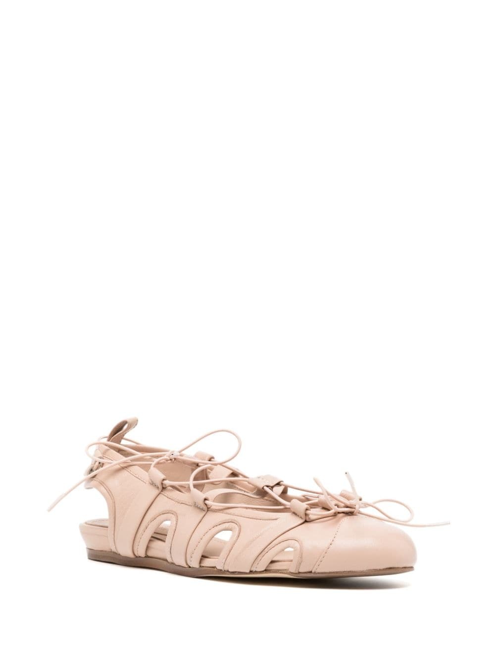 Sporty lace-up ballerina shoes - 2