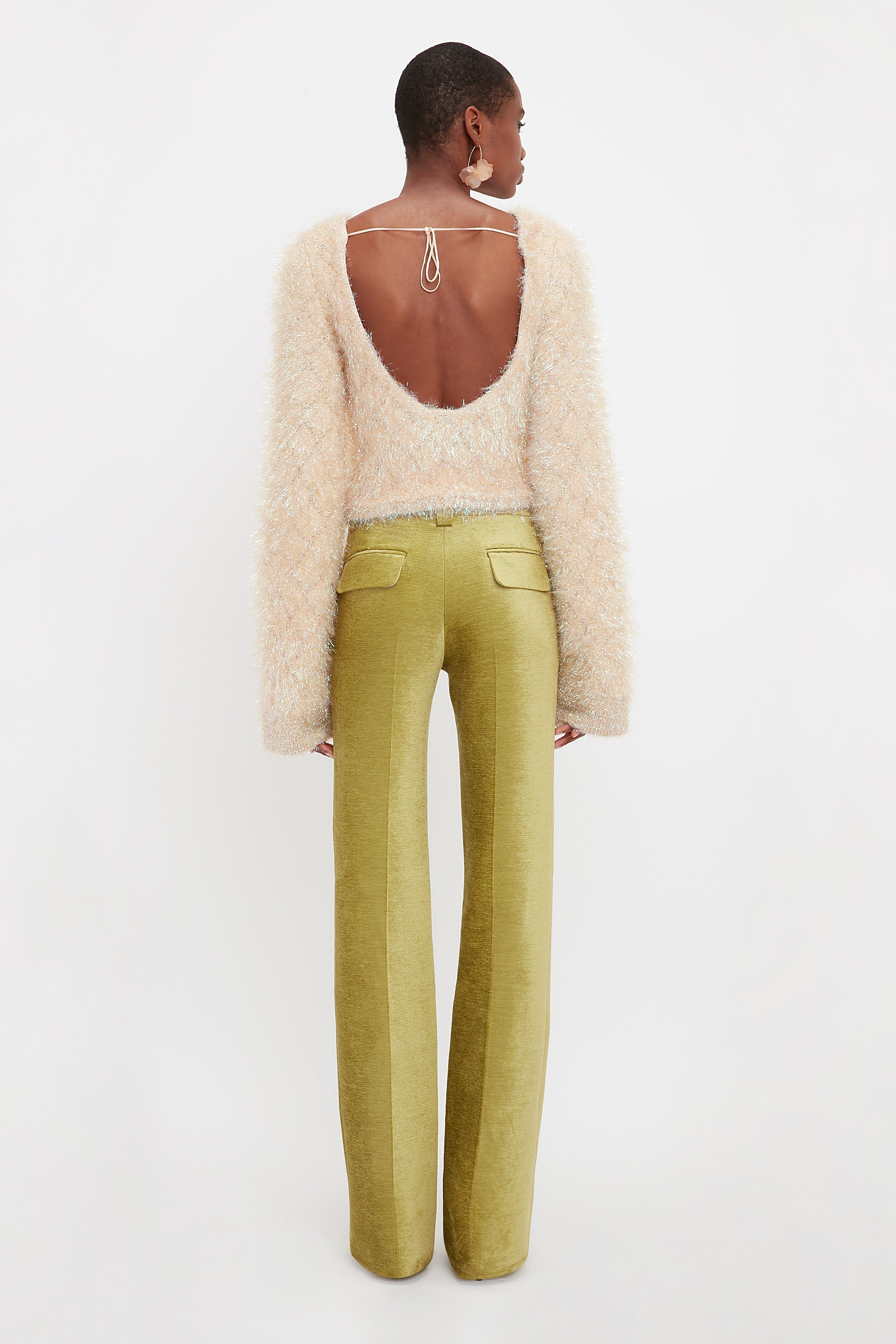 Open Back Jumper In Cream - 6