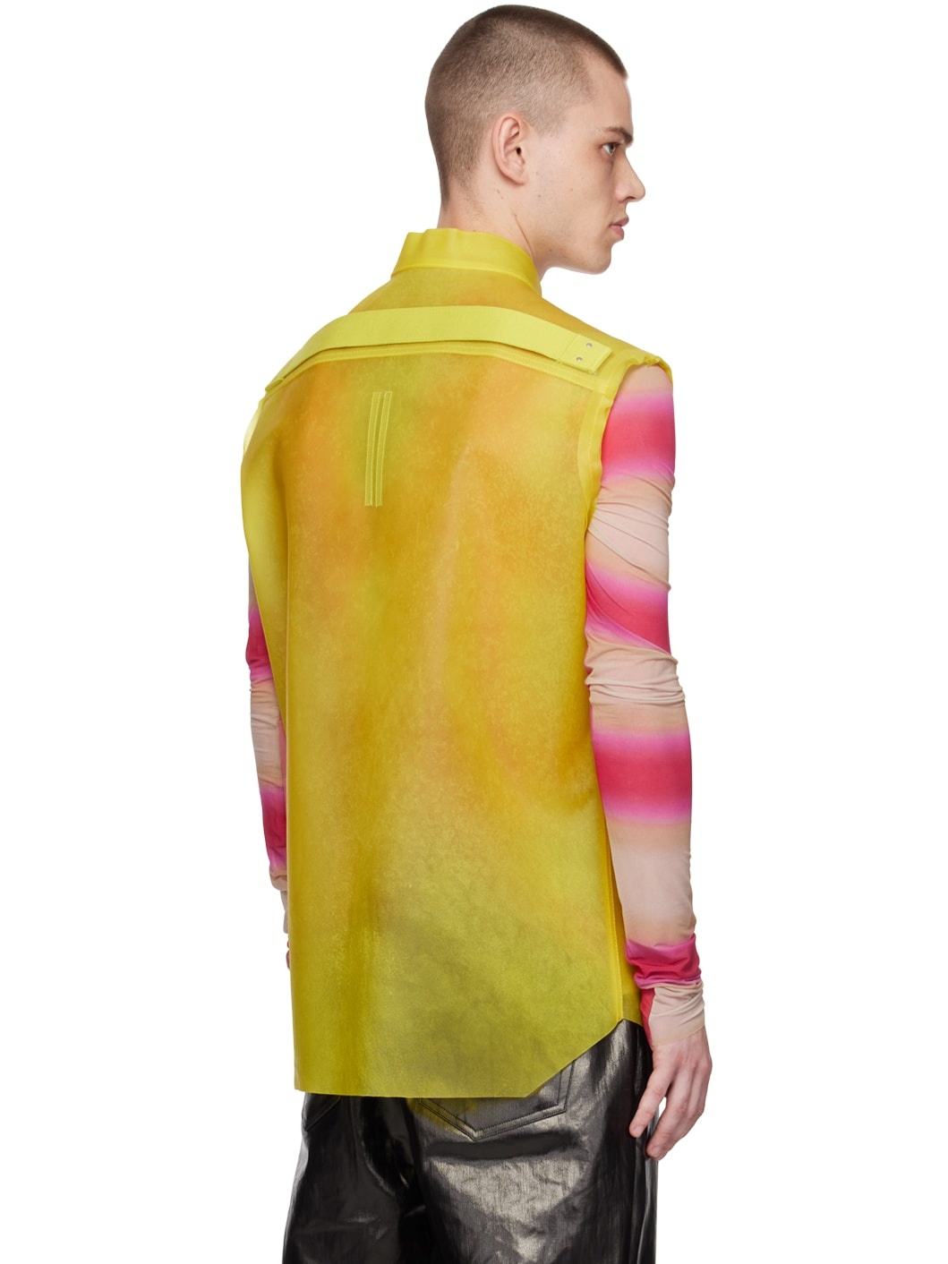 Yellow Fogpocket Leather Jacket - 3