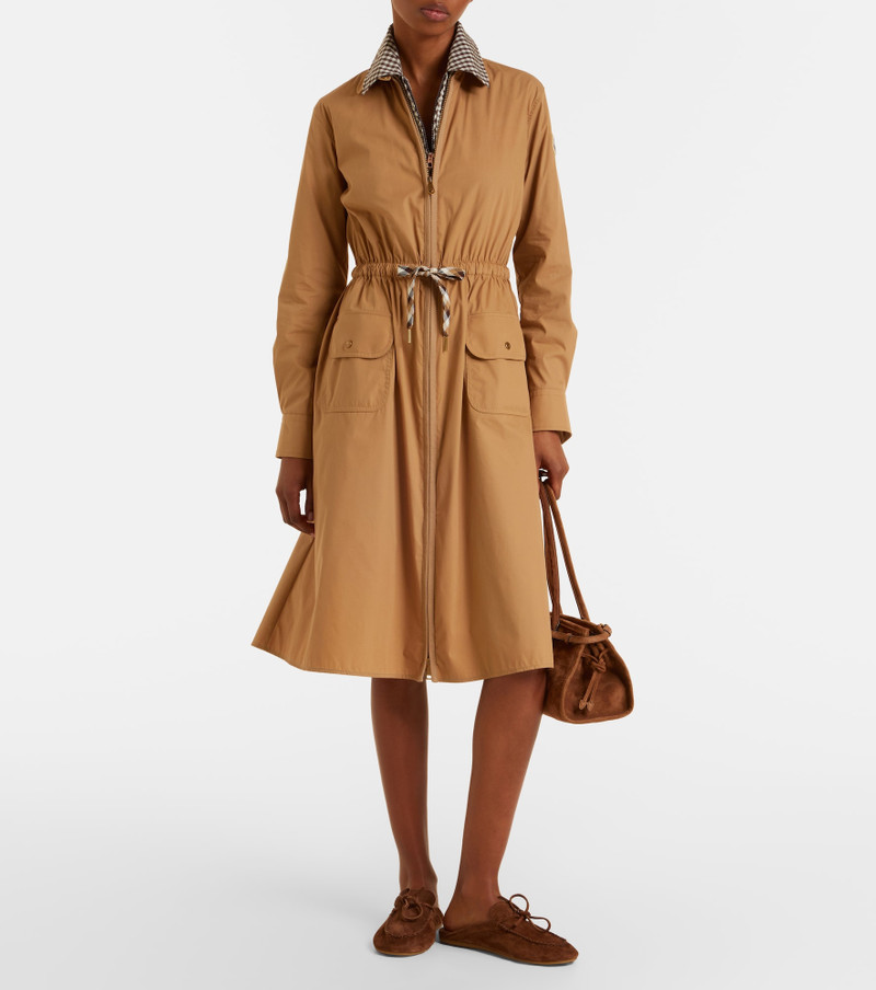 Moncler Cotton-blend zip-up shirt dress outlook