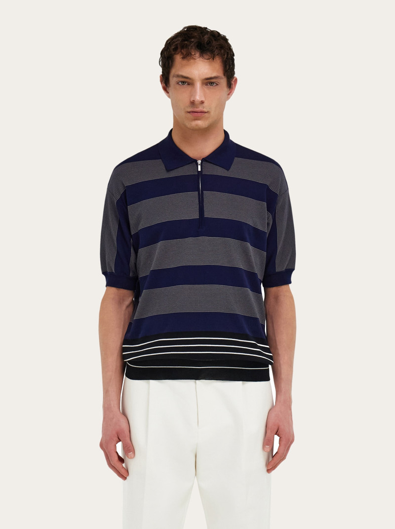 FERRAGAMO Polo shirt with zip collar outlook